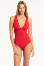 Load image into Gallery viewer, Sea Level SL1039ECO Essentials Spliced One Piece Red
