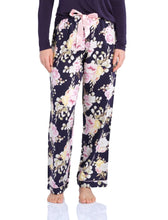 Load image into Gallery viewer, Magnolia Lounge Twilight Floral Cotton Viscose Pant Night Sky Bamboo Tee PJ

