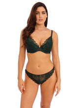 Load image into Gallery viewer, Wacoal WE135003BTG Lace Perfection Plunge Bra Botanical Green
