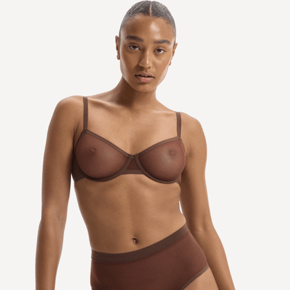 Mesh Balconette Bra