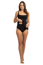 Load image into Gallery viewer, Poolproof PO60973DDE Square Neck Singlet Black
