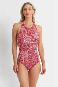Jantzen JA84471MAS Chantille Cross Strap Mastectomy One Piece Purple