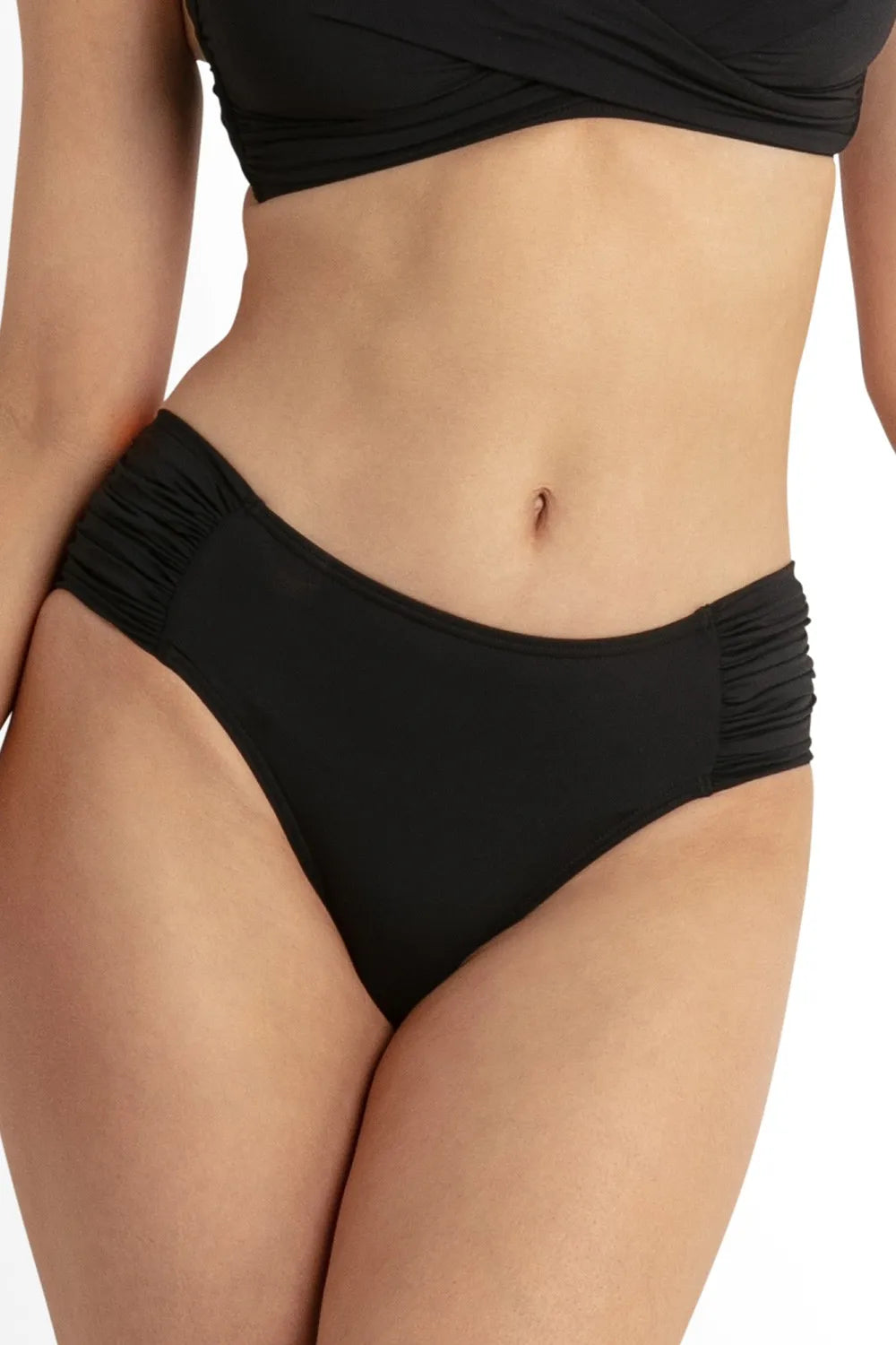 Basix Gathered Mid Rise Pant