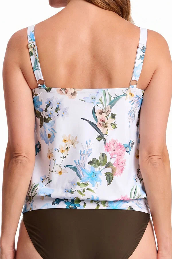 Aster Bandeau Blouson Singlet - White