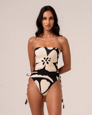 OchreLane  Botanica Strapless Side Tie One Piece