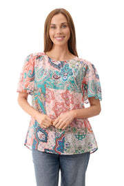 Zara Flounce Sleeve Top