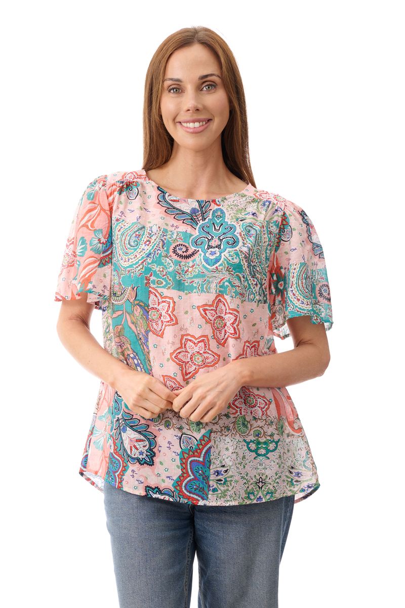 Zara Flounce Sleeve Top