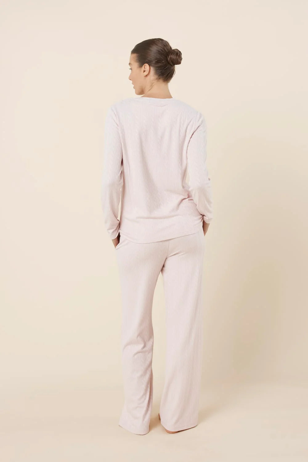 Ellie Velour Cable Knit PJ Set