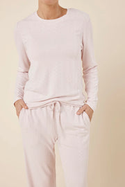Ellie Velour Cable Knit PJ Set