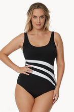 Load image into Gallery viewer, Poolproof PO60811DDE Wave Spliced One Piece Navy

