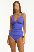 Load image into Gallery viewer, Sea Level Essentials Cross Front Multifit Singlet Top  - Iris
