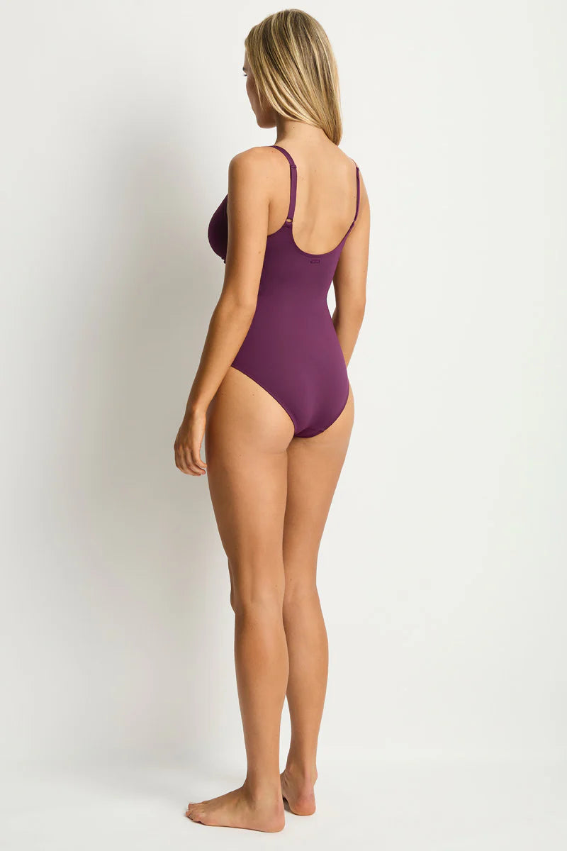Essentials Cross Front Scoop Back One Piece