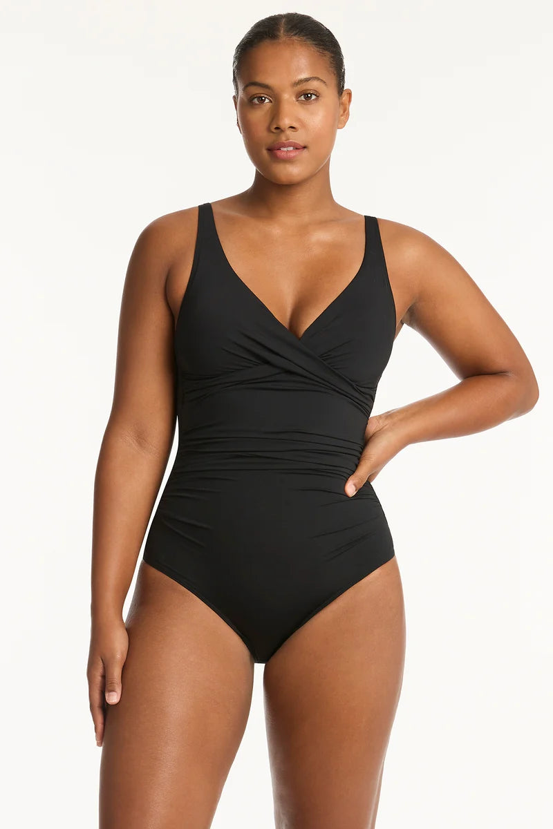 Sea Level SL1205ECO Essentials Cross Front Multifit One Piece Black