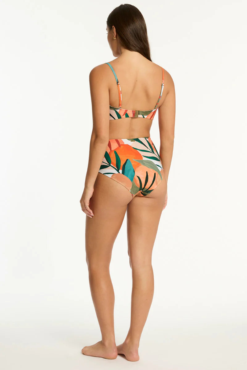 High Waist Gathered Side Pant - Tropaluxe