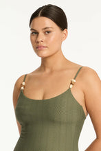 Load image into Gallery viewer, Sea Level Caracus Scoop  Neck  One Piece Khaki
