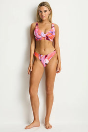 Neon Wave Cross Front Multifit Bikini Top