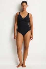 Essentials Cross Front Multifit One Piece Black