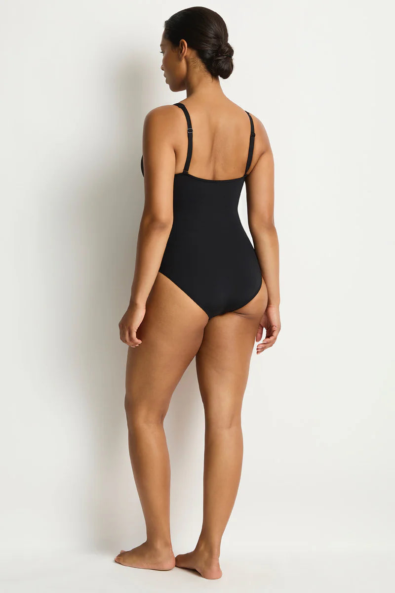 Essentials Cross Front Multifit One Piece Black