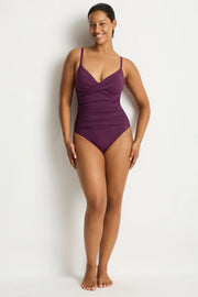 Essentials Cross Front Scoop Back One Piece