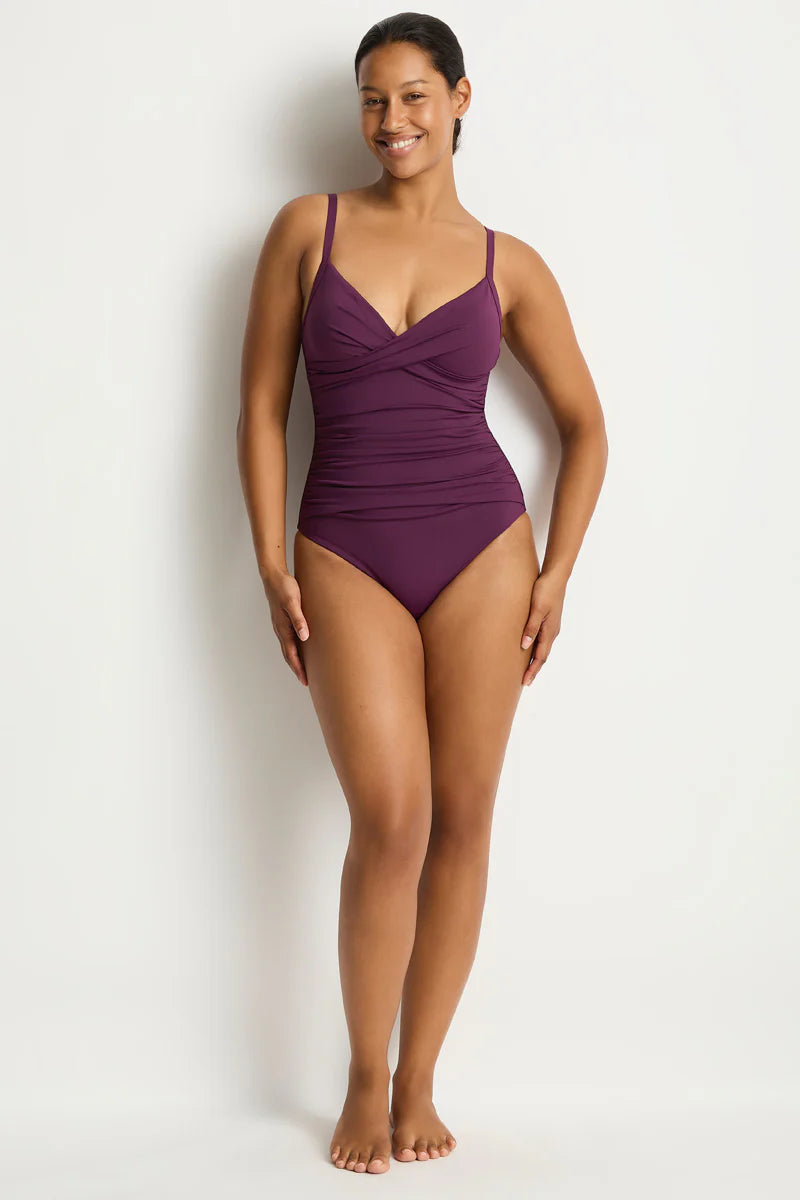 Essentials Cross Front Scoop Back One Piece