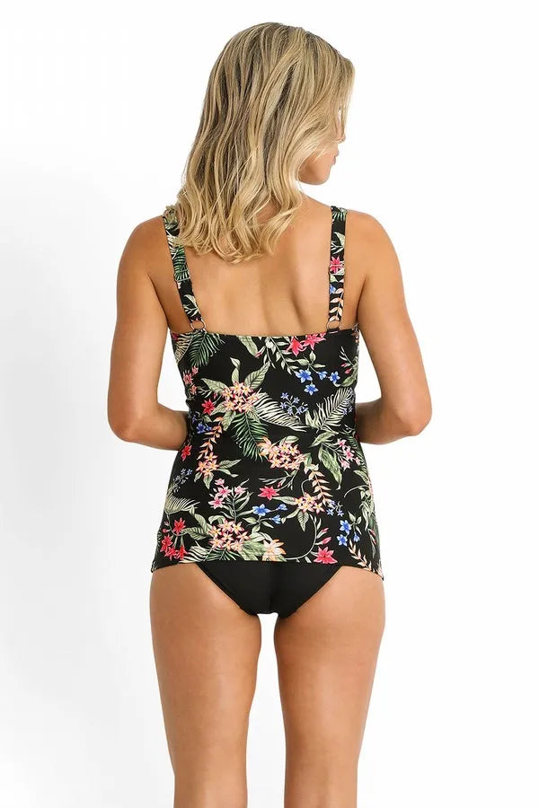 Evie F-G Ruched Singlet Black