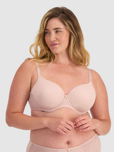 Lift and Shape T-Shirt Mesh Bra Nude