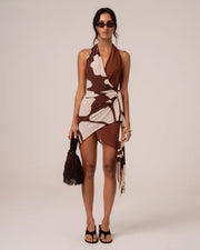 Isloa  Wrap Mini Dress - Ibisco