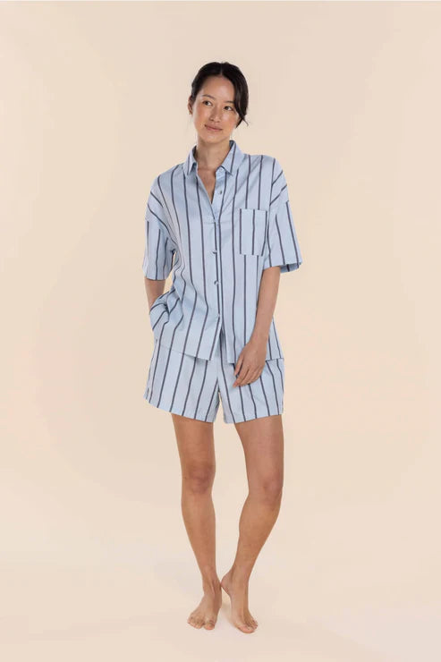 Gingerlilly Sasha Stripped Boyfriend Short PJ Set