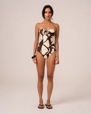 Sculpted Bandeau One Piece Ibisco