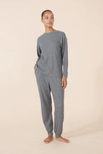 Load image into Gallery viewer, Gingerlilly Lainey Waffle Pyjamma Set Charcoal
