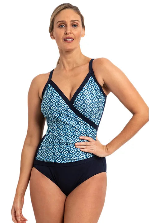 Chlorine Resistant Ocean Diagonal One Piece