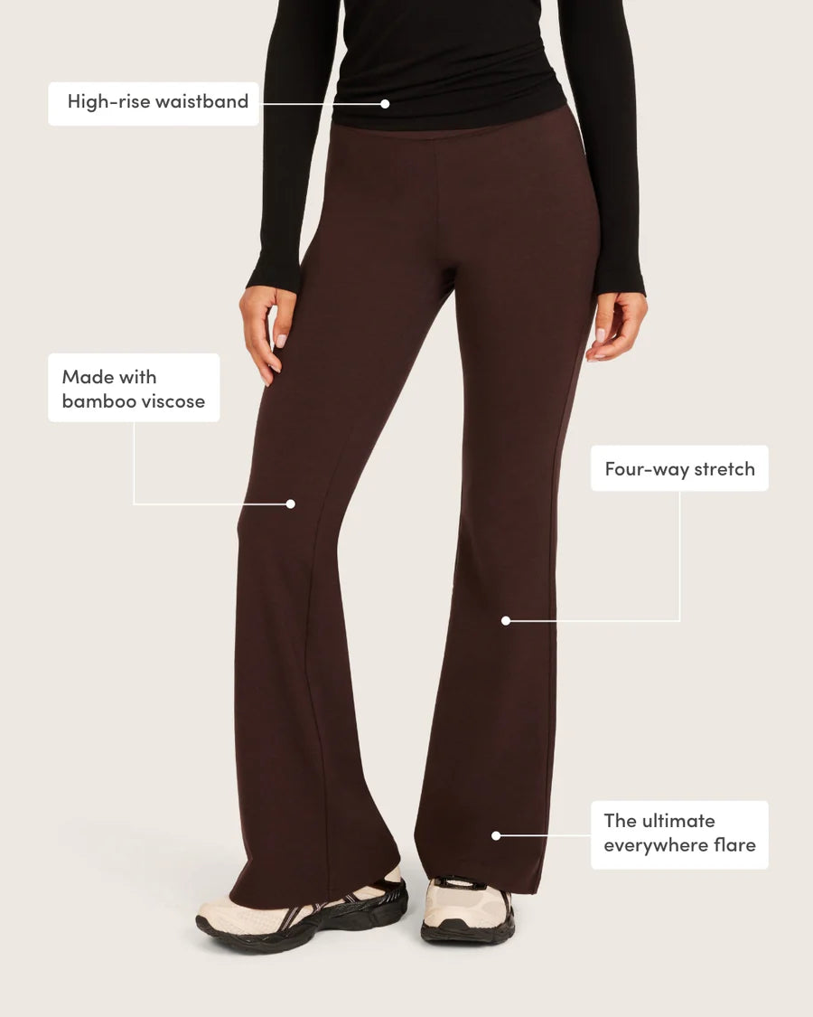 Forme High Waist Flare Pants- Short