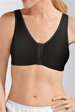Load image into Gallery viewer, Amoena 2128 Frances Front Closure Mastectomy Wire Free Black
